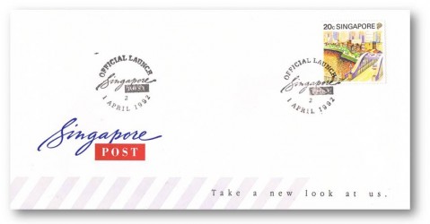 Official Launch of Singapore Post Cover (1 April 1992)